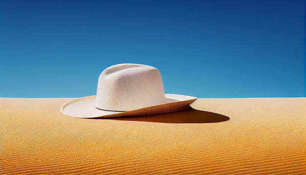 Free photo blue summer sky meets sandy dune landscape beauty generated by ai