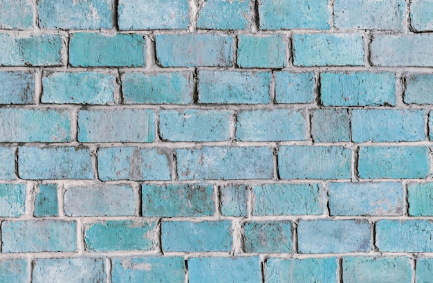 Blue textured brick wall background