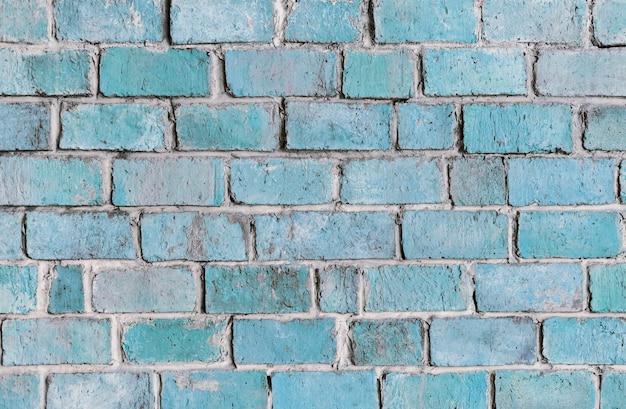 블루 질감 된 벽돌 벽 배경