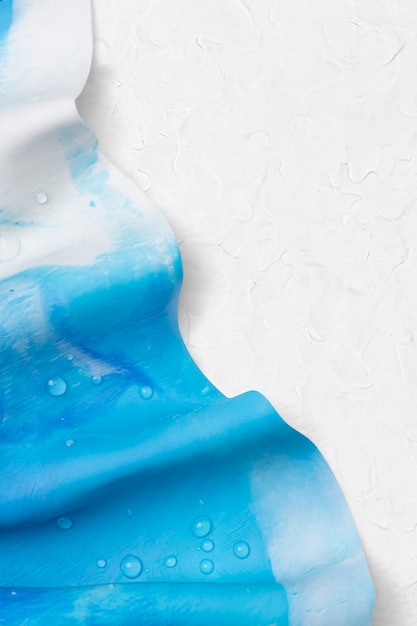 Синий галстук краситель бордюр на пластилиновой глине фактурный эстетический фон DIY Креатив