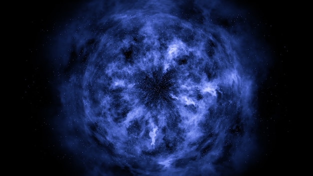 青い宇宙星の爆発