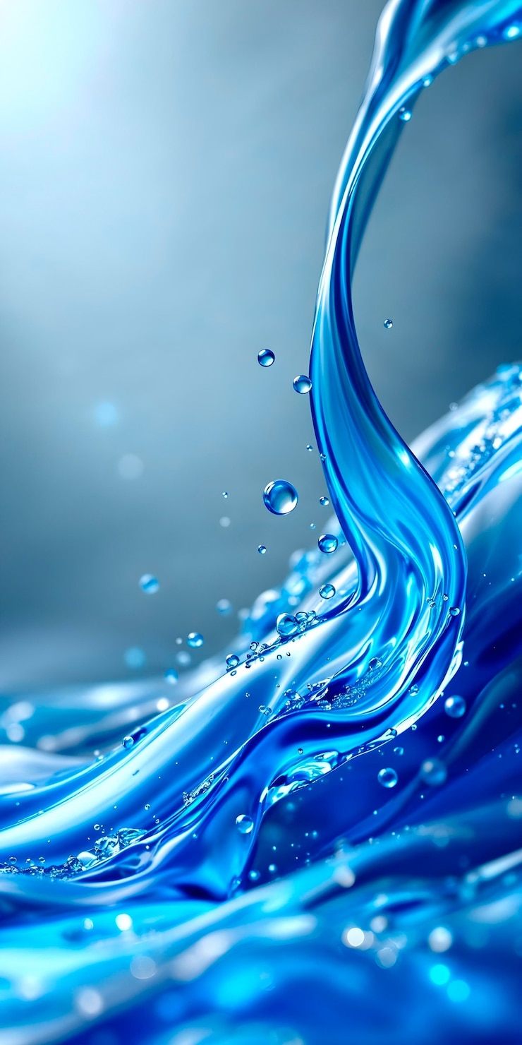 Free Photo blue water splash