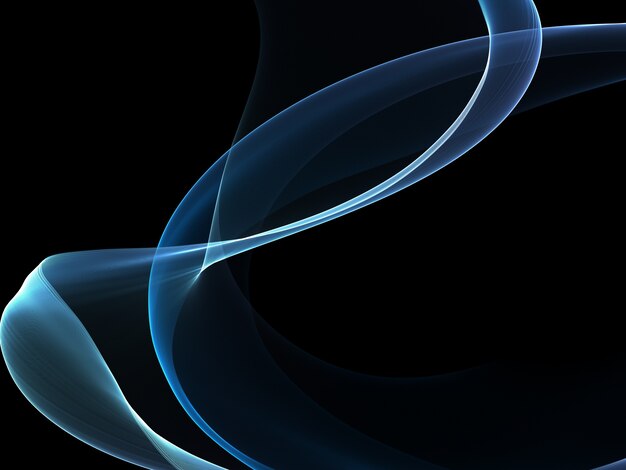 blue wave on black
