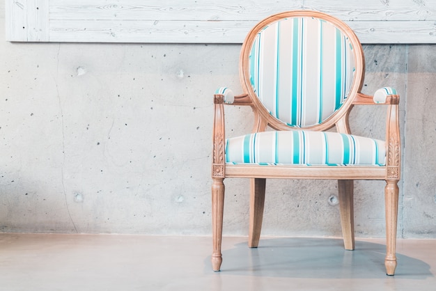 Free photo blue and white chair