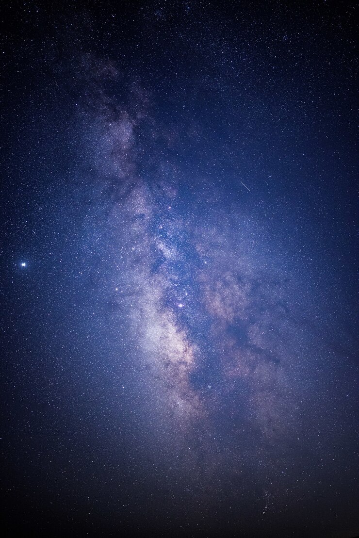 青と白の星空