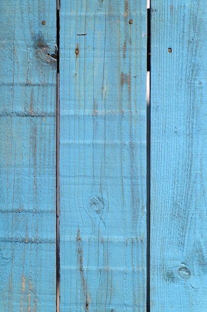 青い木製フェンステクスチャ背景