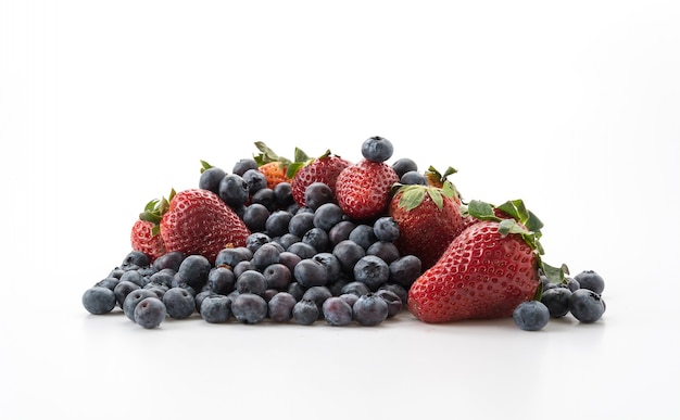 무료 사진 블루 베리와 딸기