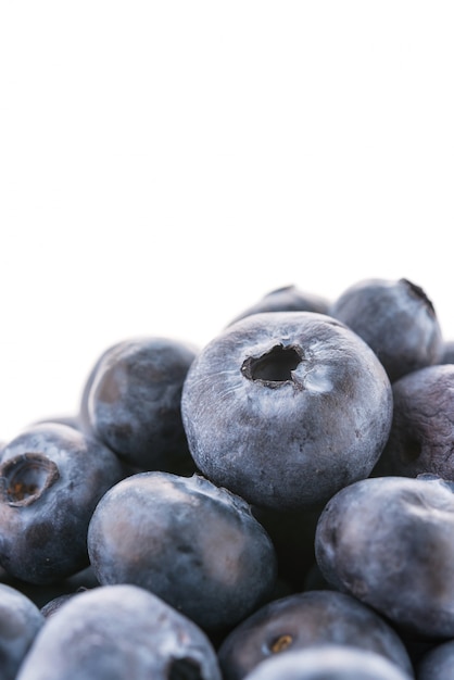 Blueberry basket isolated on white