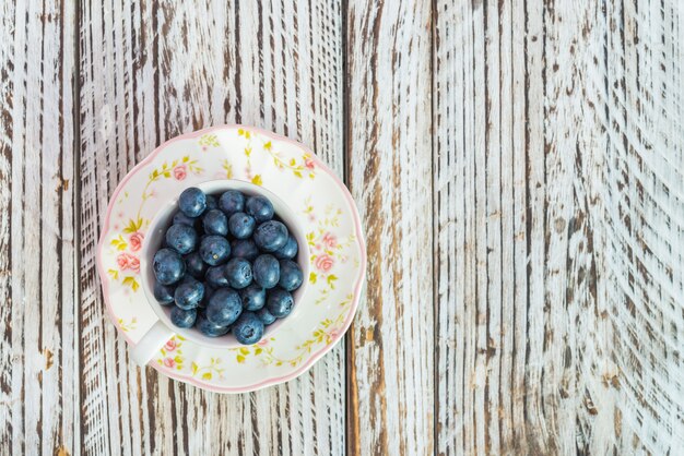 Free photo blueberry cup