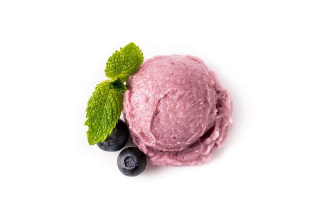 Blueberry ice cream scoop