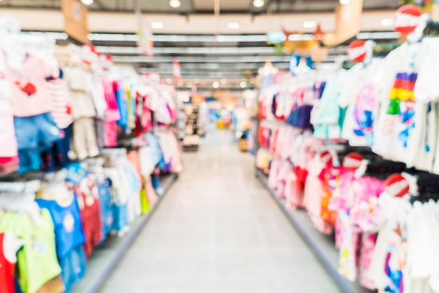 Free photo blur cart supermarket shelves shop