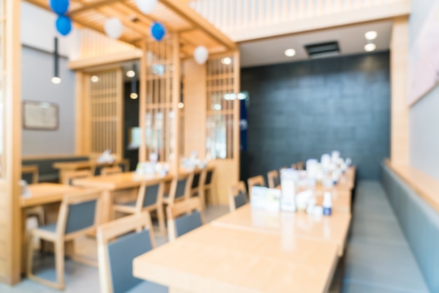 Blur restaurant interior background