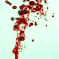 Free photo blurred abstract red teardrops in oil