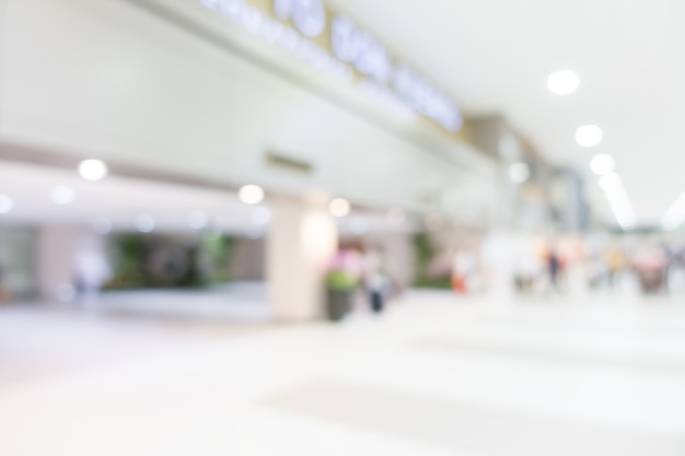 Blurred airport corridor