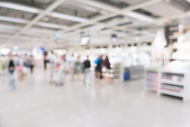 Blurred background - Store of shopping mall blur background with bokeh. vintage filtered image.