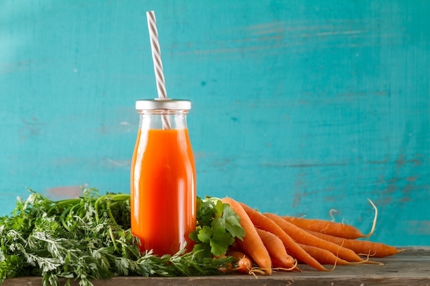 Blurred carrot smoothie