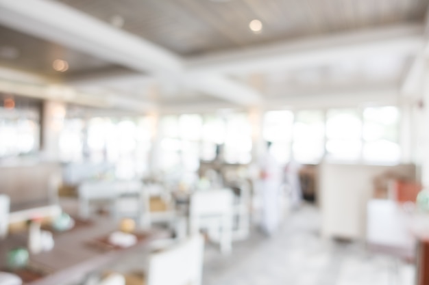 Blurred chairs an tables