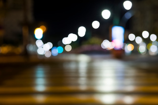 Blurred city lights