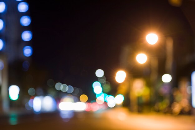 Blurred city lights