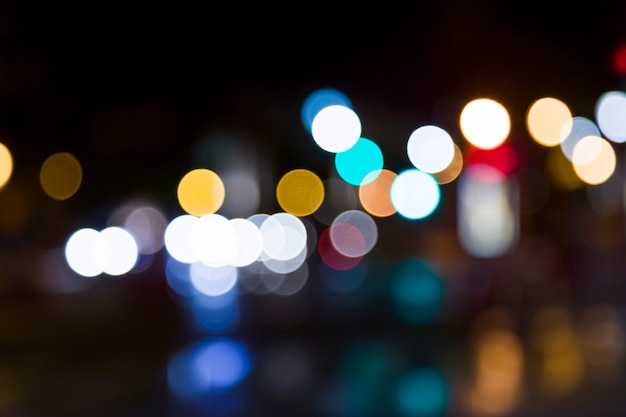 Free photo blurred city lights