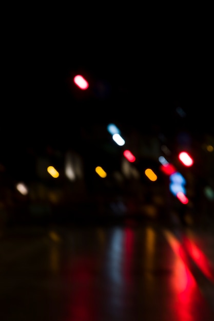 Blurred city lights