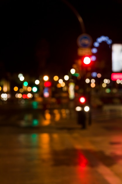 Blurred city lights