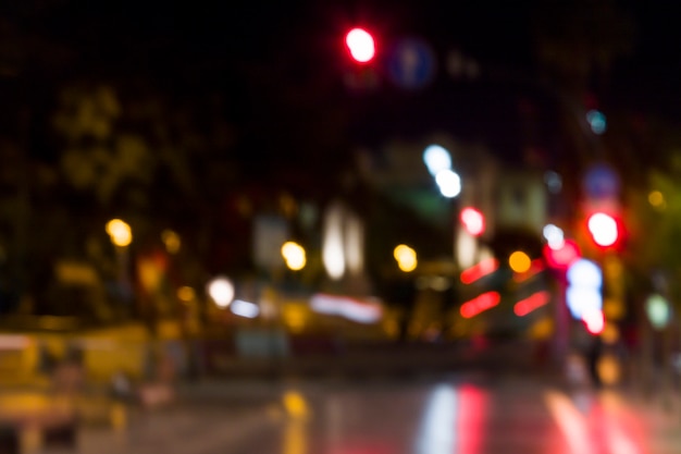 Blurred city lights