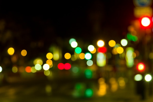 Blurred city lights