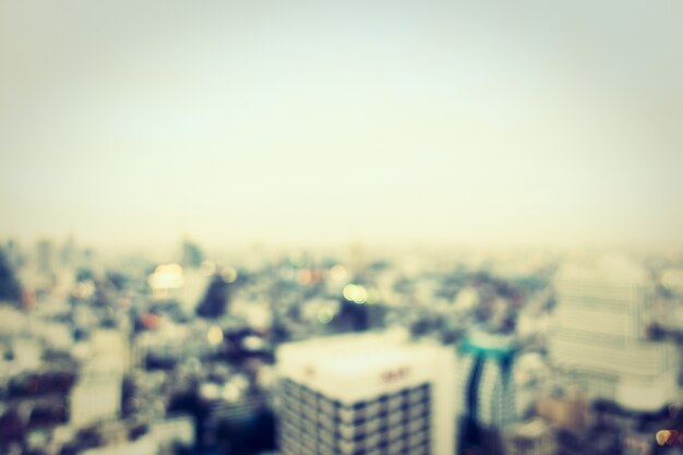 Blurred city view from above