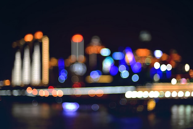 Blurred city view