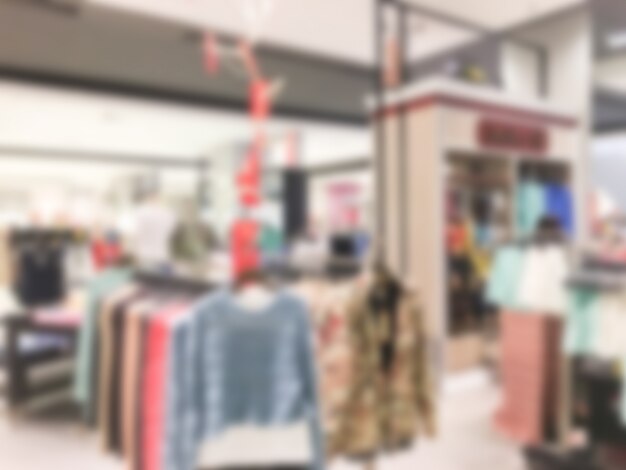 Blurred clothing store