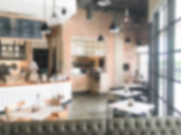 Blurred coffee shop