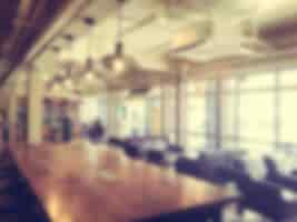 Free photo blurred conference table