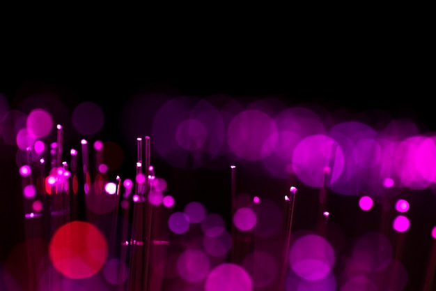 Blurred glowing spots on purple shades