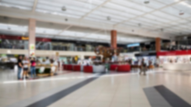 Free photo blurred indoor shopping mall