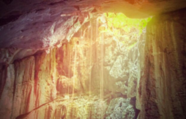 Размытые природа фоны - внутри сложной пещеры Краби, Thailan