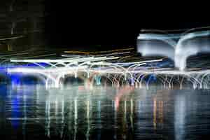 Free photo blurred night lights