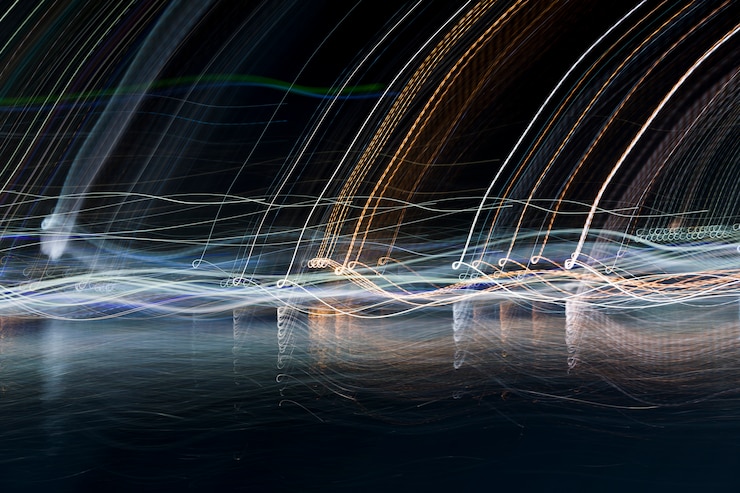 Free Photo blurred night lights