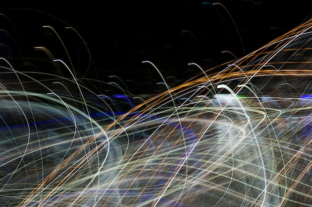 Free photo blurred night lights