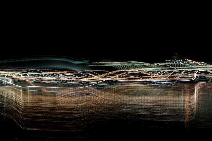 Free Photo blurred night lights
