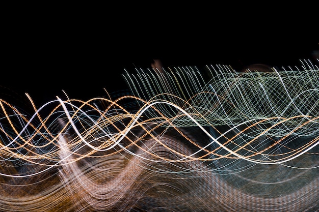 Free photo blurred night lights