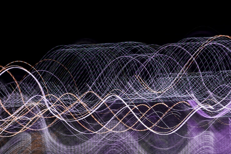 Free Photo blurred night lights