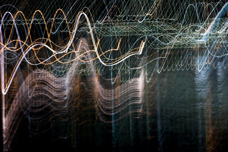 Free Photo blurred night lights