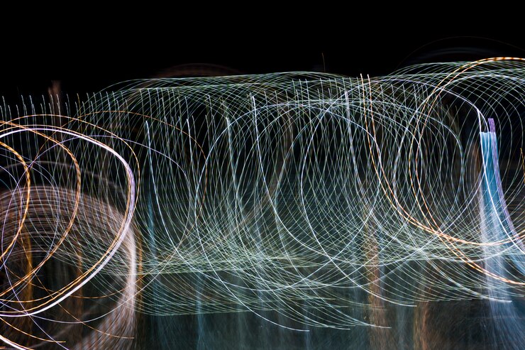 Free Photo blurred night lights