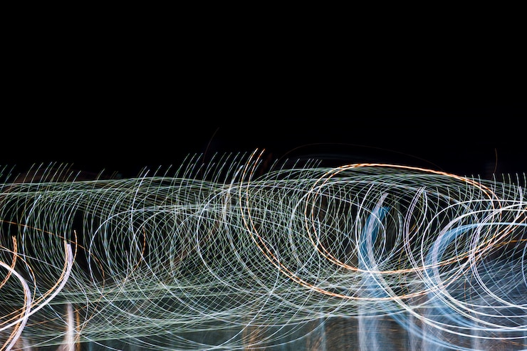 Free Photo blurred night lights