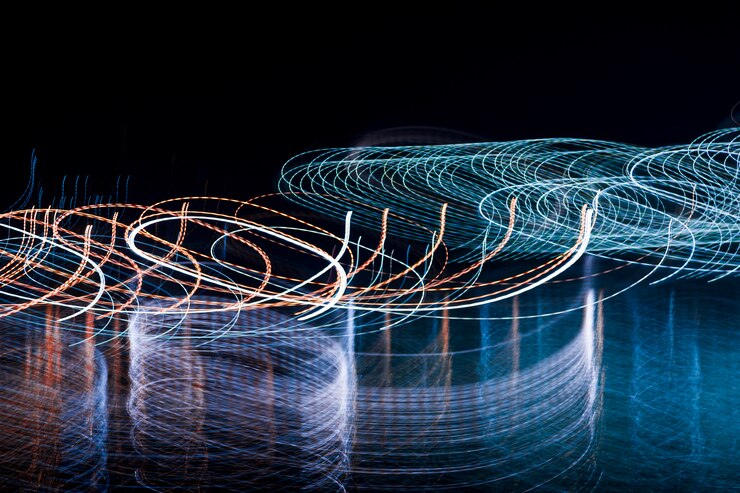 Free Photo blurred night lights