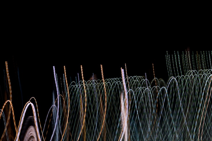 Free Photo blurred night lights