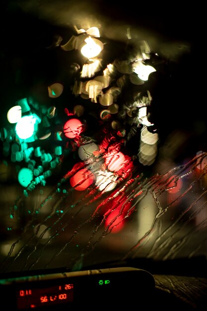 blurred nightlights in the city