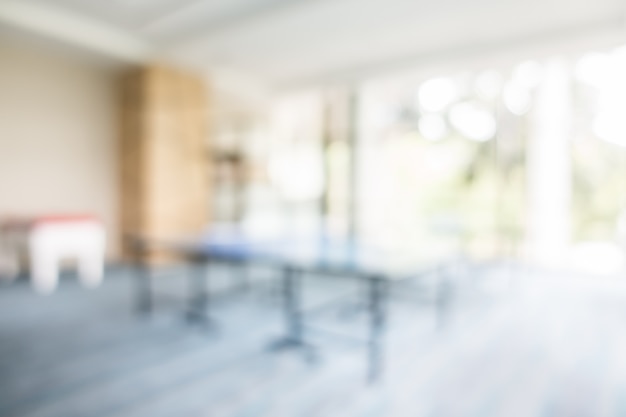 Blurred ping pong table