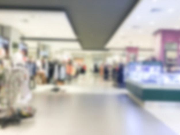 Free photo blurred scene of a shopping place